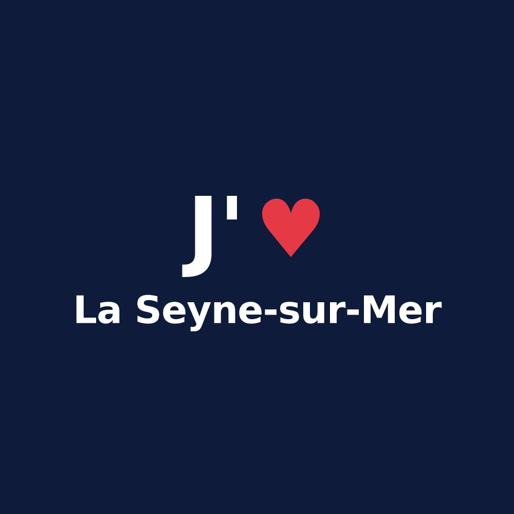T-shirt personnalisé La Seyne-sur-Mer — design J'aime La Seyne-sur-Mer