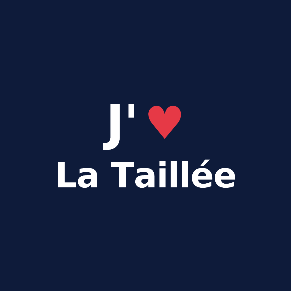 T-shirt personnalisé La Taillée — design J'aime La Taillée