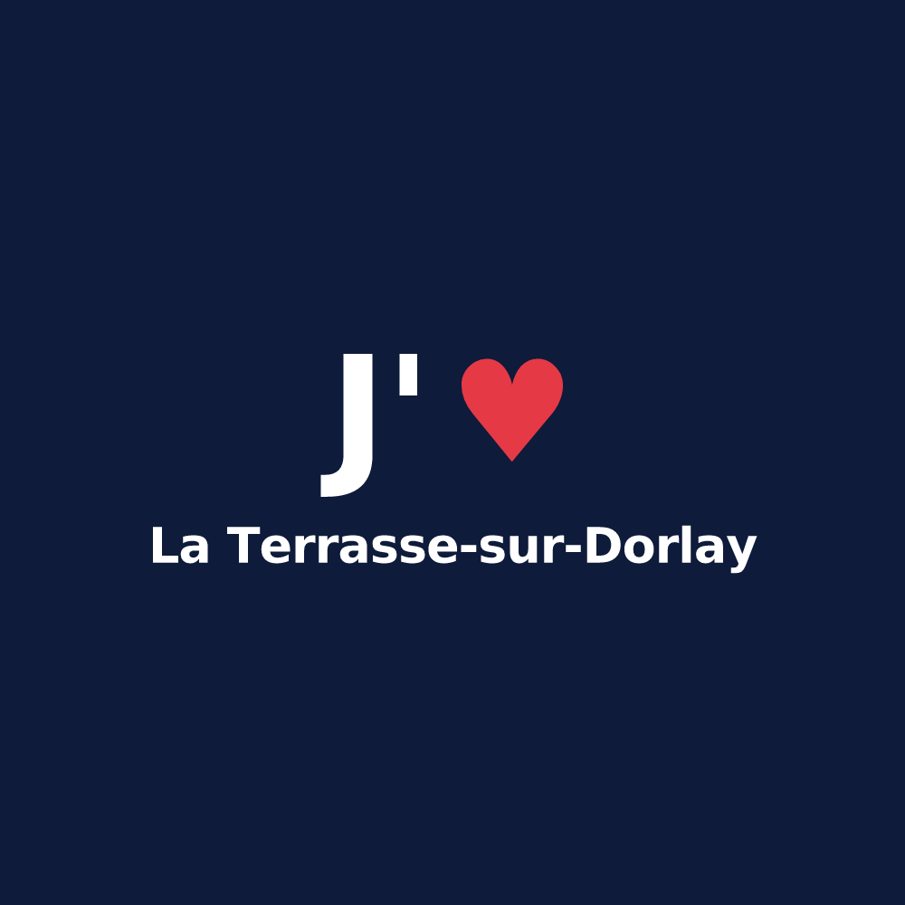 T-shirt personnalisé La Terrasse-sur-Dorlay — design J'aime La Terrasse-sur-Dorlay