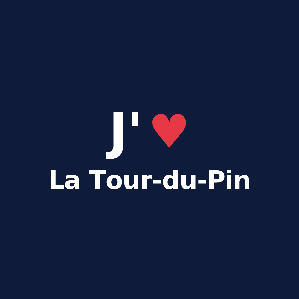 T-shirt personnalisé La Tour-du-Pin — design J'aime La Tour-du-Pin