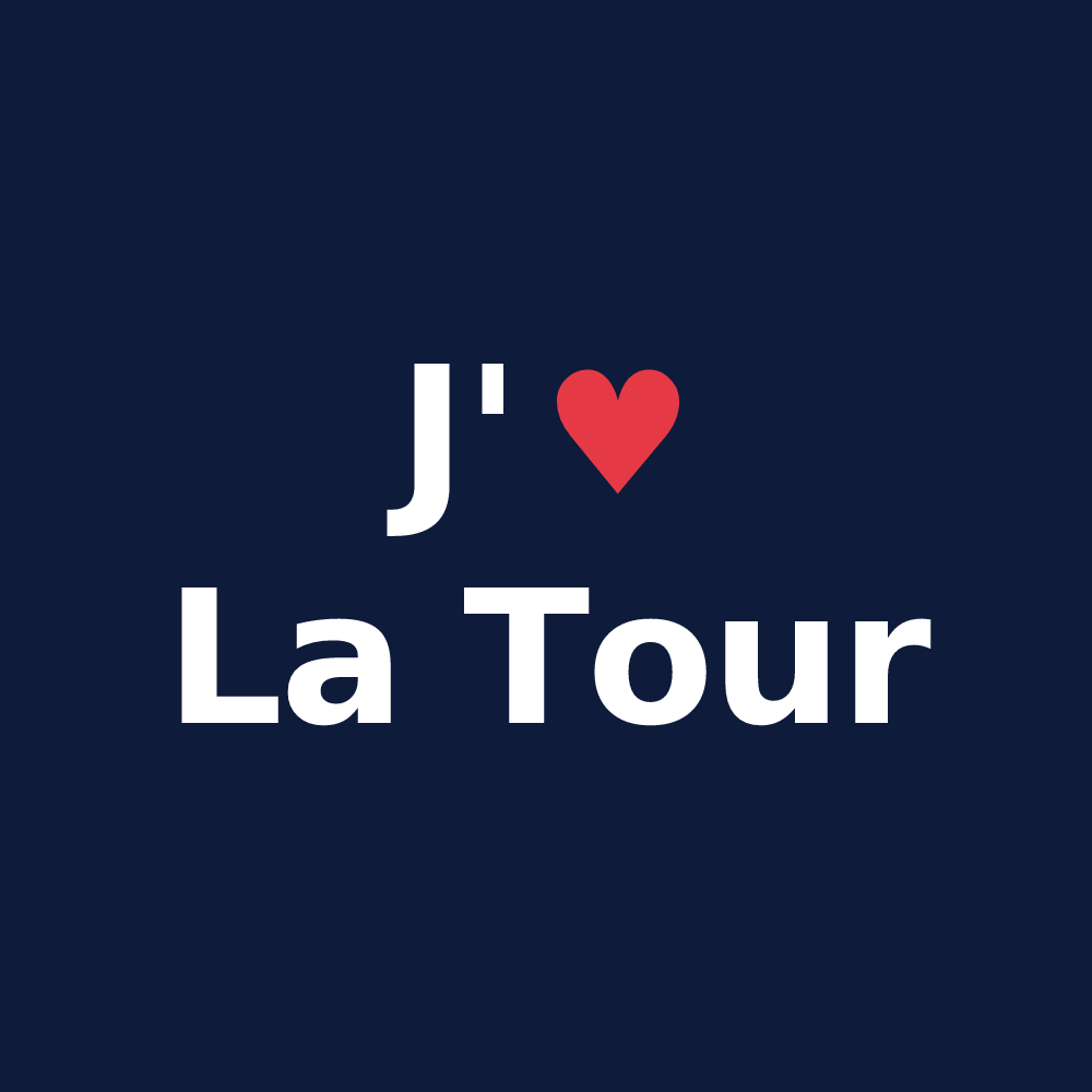 T-shirt personnalisé La Tour — design « J'aime La Tour » imprimé sur le t-shirt
