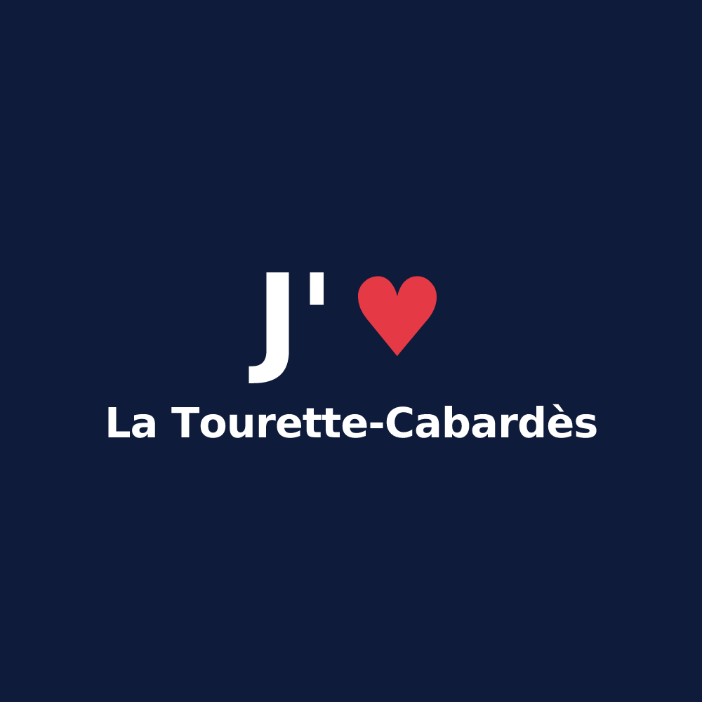 T-shirt personnalisé La Tourette-Cabardès — design J'aime La Tourette-Cabardès