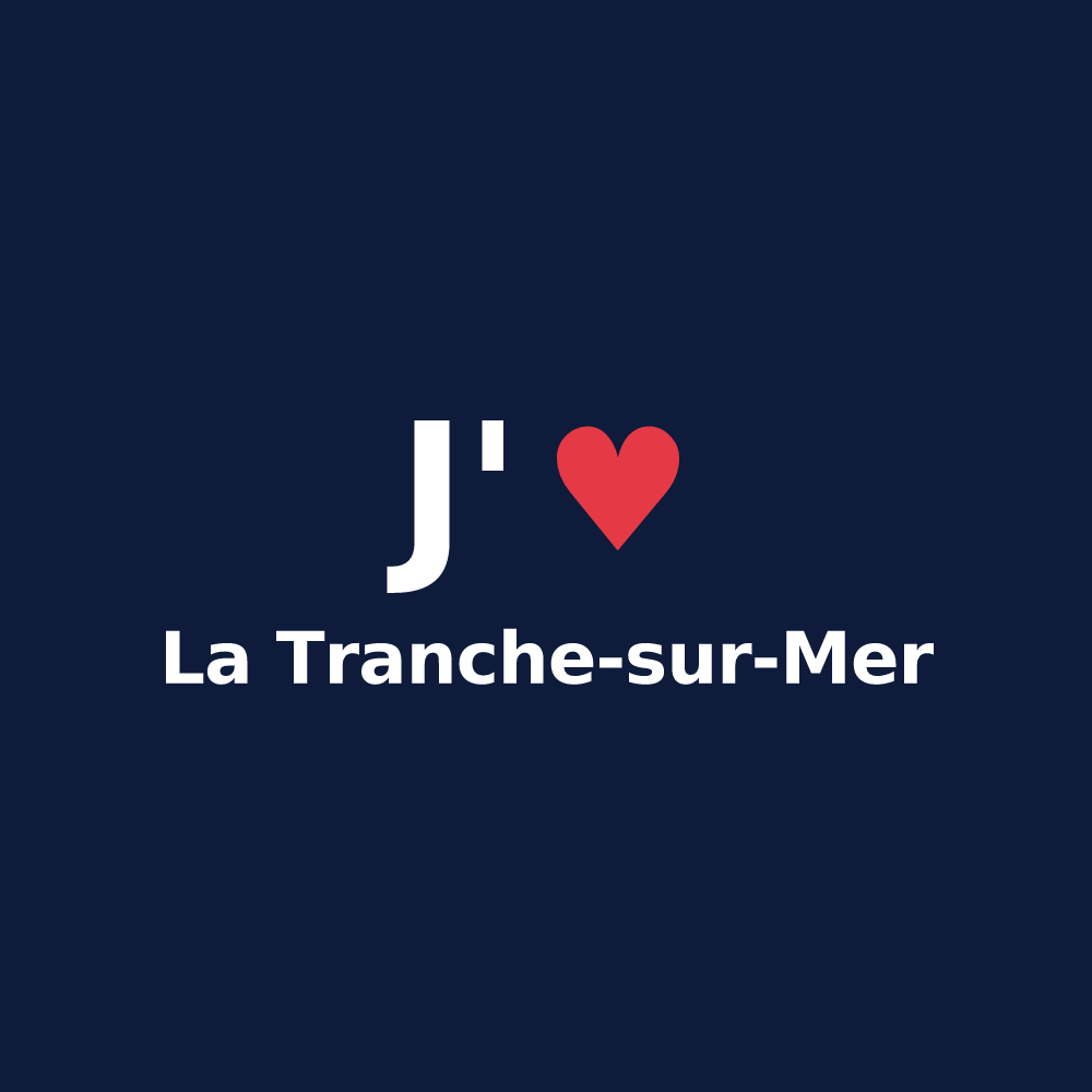 T-shirt personnalisé La Tranche-sur-Mer — design J'aime La Tranche-sur-Mer