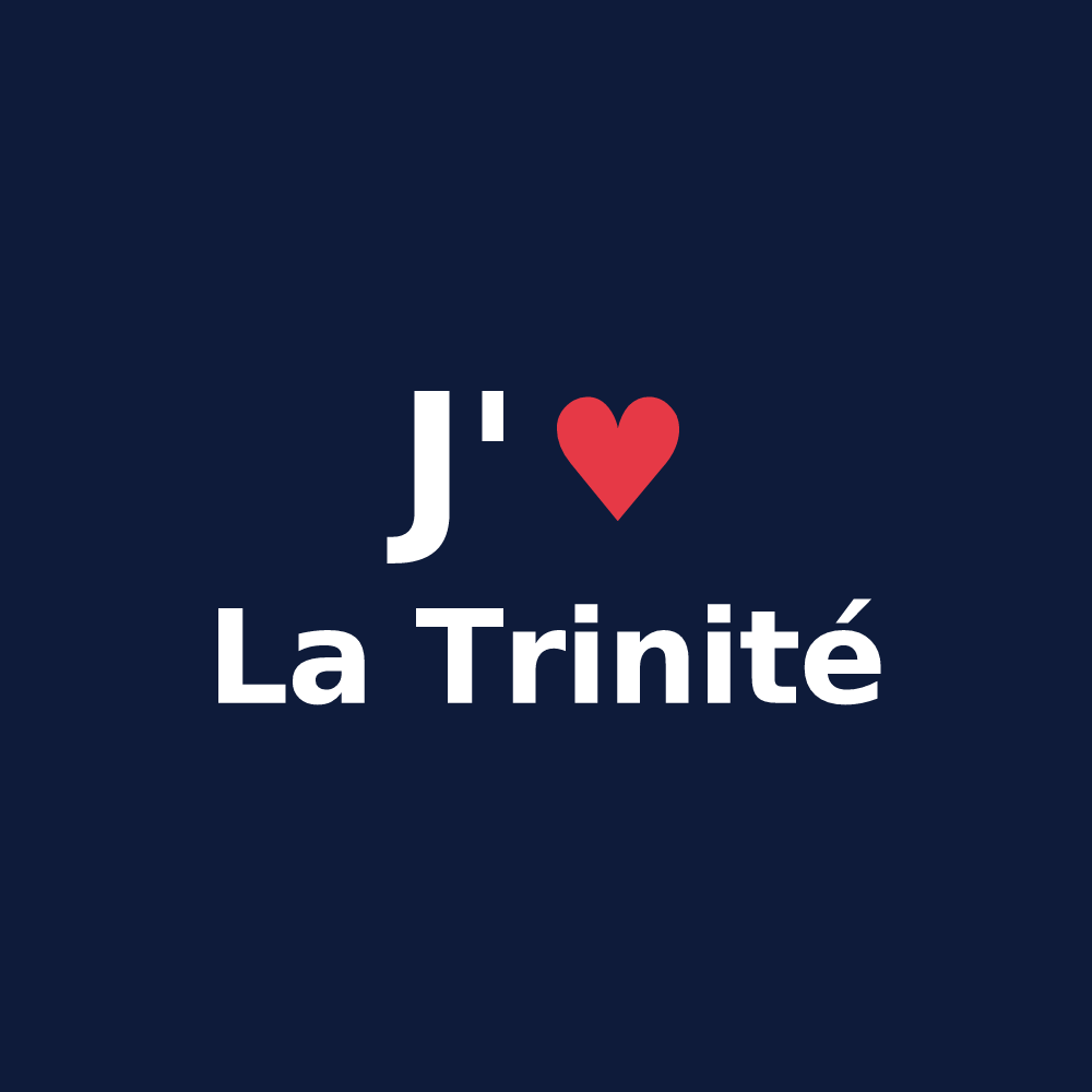 T-shirt personnalisé La Trinité — design J'aime La Trinité