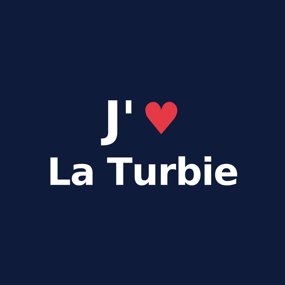 T-shirt personnalisé La Turbie — design J'aime La Turbie