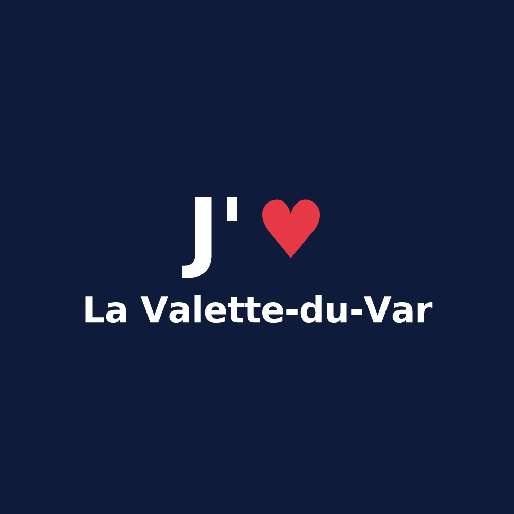 T-shirt personnalisé La Valette-du-Var — design J'aime La Valette-du-Var