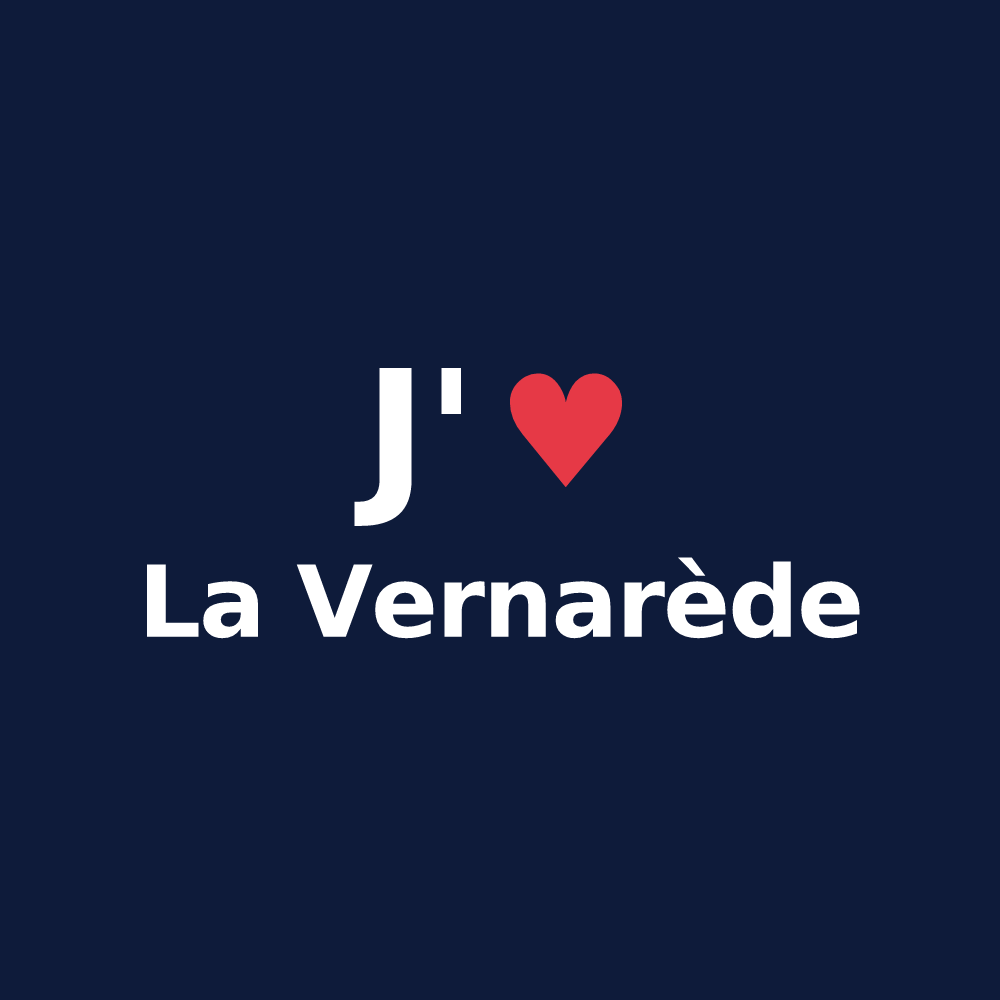 T-shirt personnalisé La Vernarède — design J'aime La Vernarède