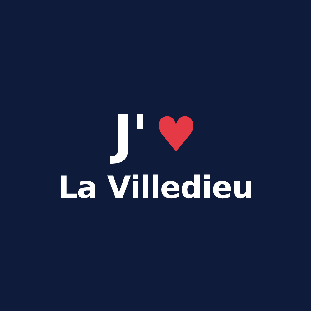T-shirt personnalisé La Villedieu — design J'aime La Villedieu
