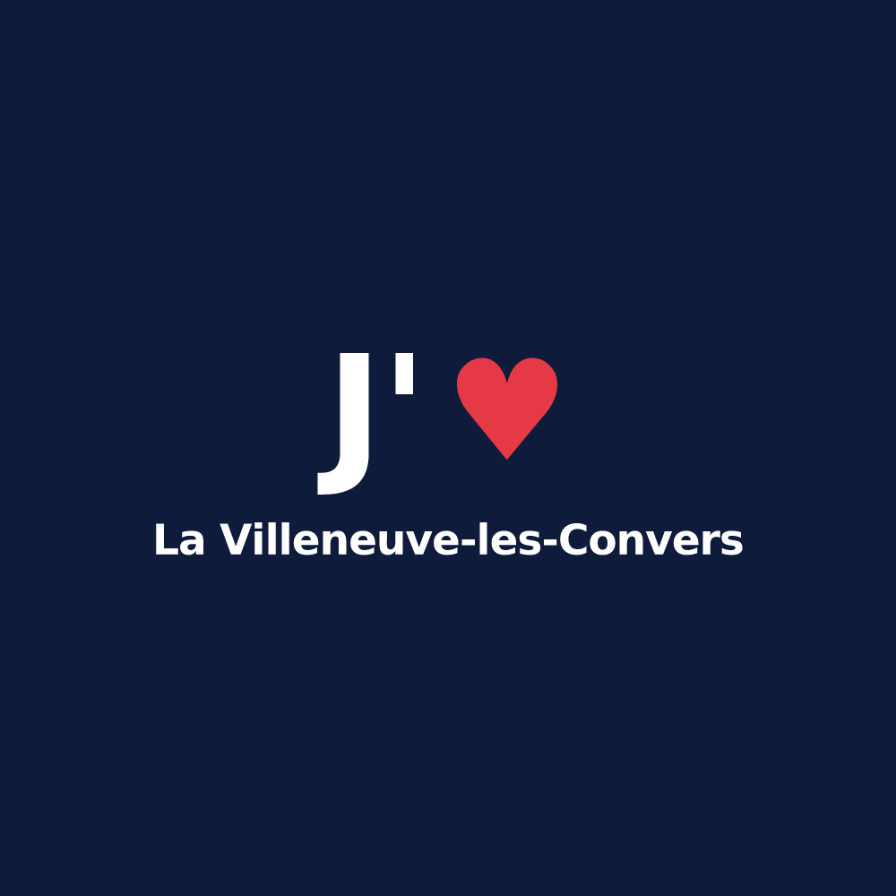 T-shirt personnalisé La Villeneuve-les-Convers — design J'aime La Villeneuve-les-Convers