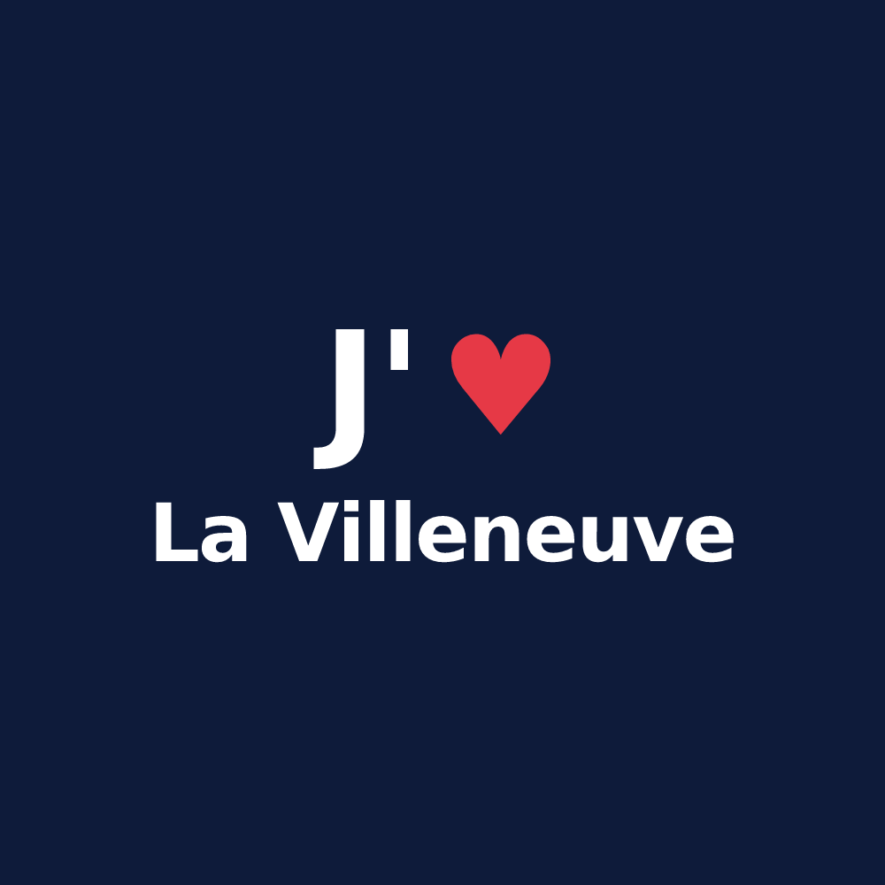 T-shirt personnalisé La Villeneuve — design J'aime La Villeneuve