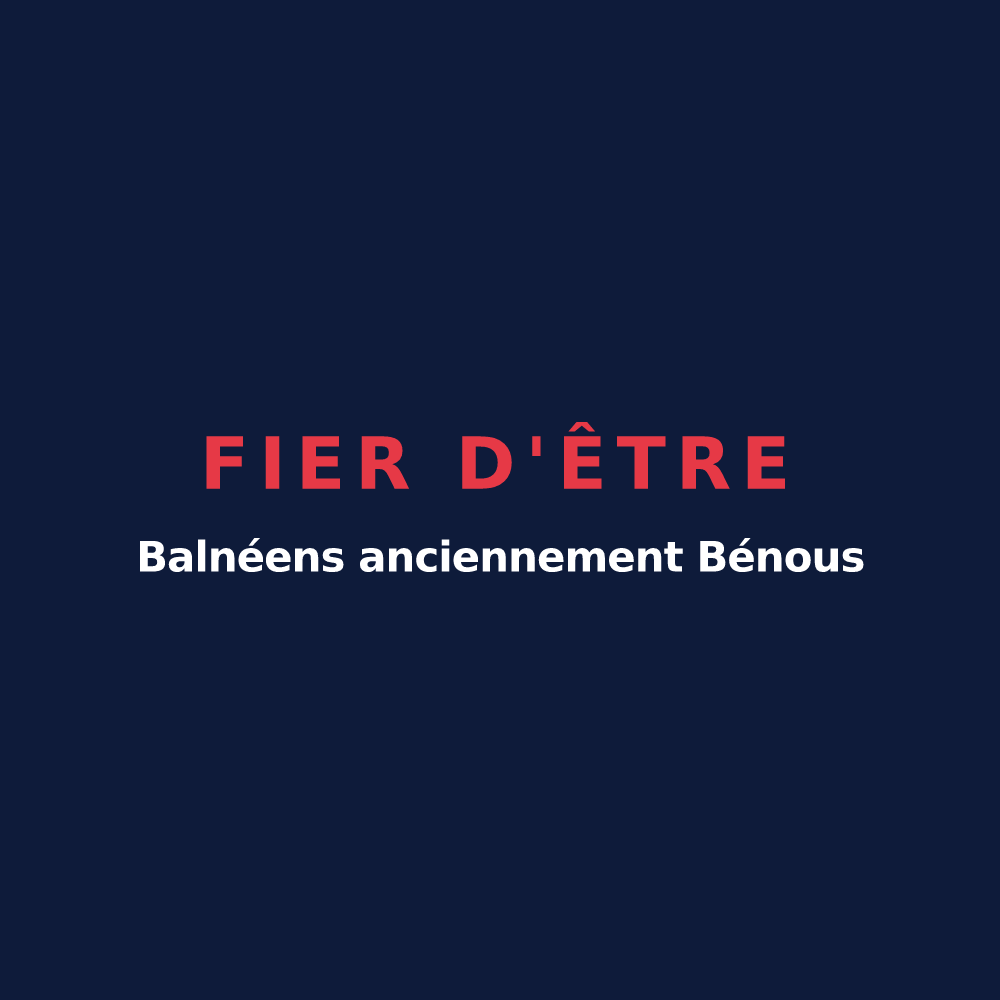 T-shirt « Fier d'être Balnéens anciennement Bénous » — design pour La Vôge-les-Bains