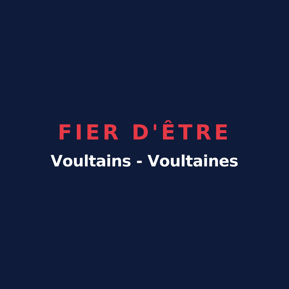 T-shirt « Fier d'être Voultains - Voultaines » — design pour La Voulte-sur-Rhône