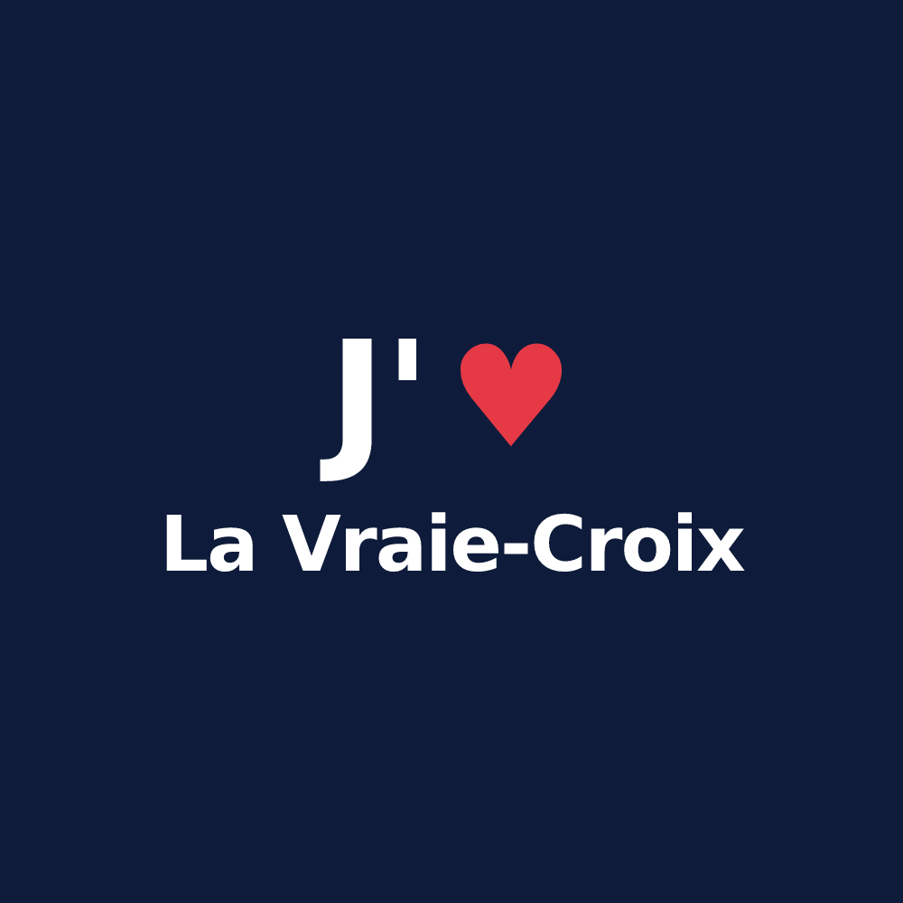 T-shirt personnalisé La Vraie-Croix — design J'aime La Vraie-Croix