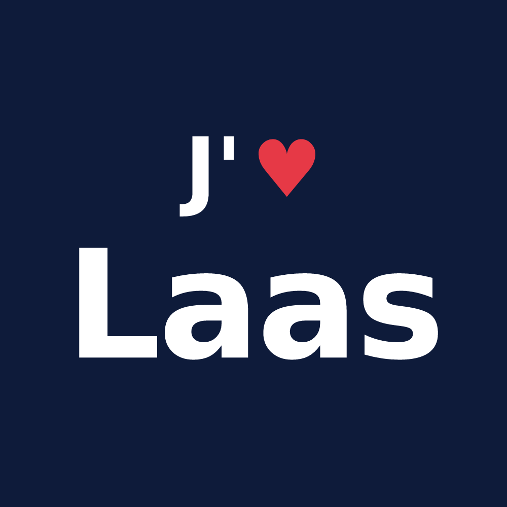 T-shirt personnalisé Laas — design J'aime Laas