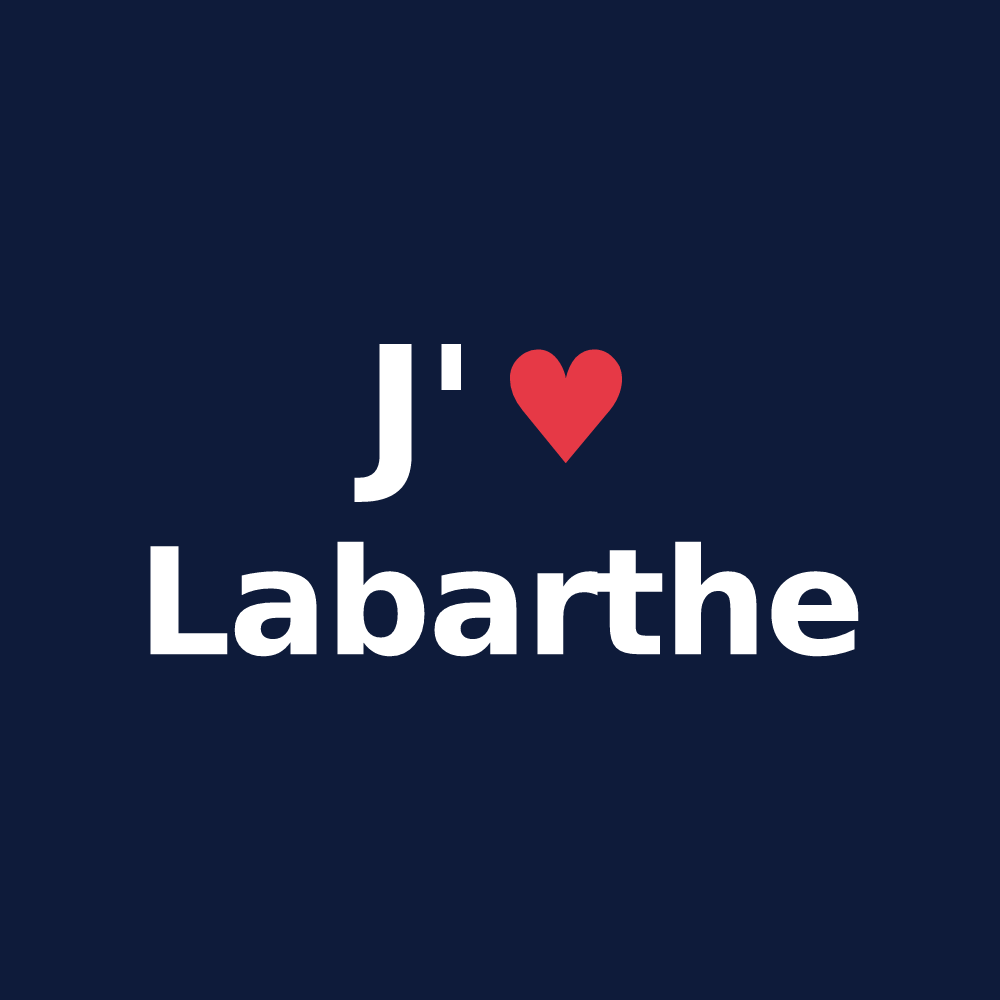 T-shirt personnalisé Labarthe — design J'aime Labarthe