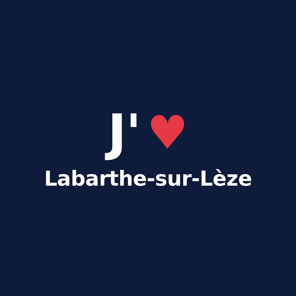 T-shirt personnalisé Labarthe-sur-Lèze — design J'aime Labarthe-sur-Lèze