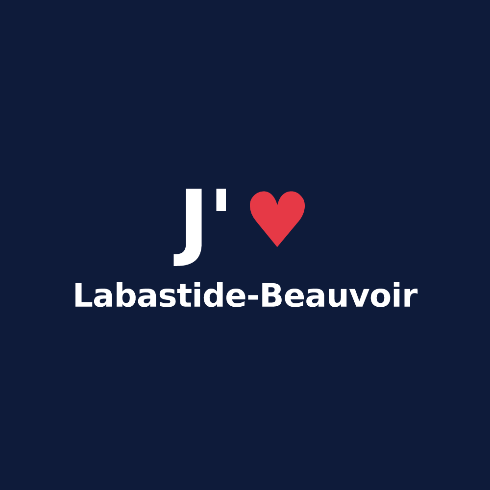 T-shirt personnalisé Labastide-Beauvoir — design J'aime Labastide-Beauvoir