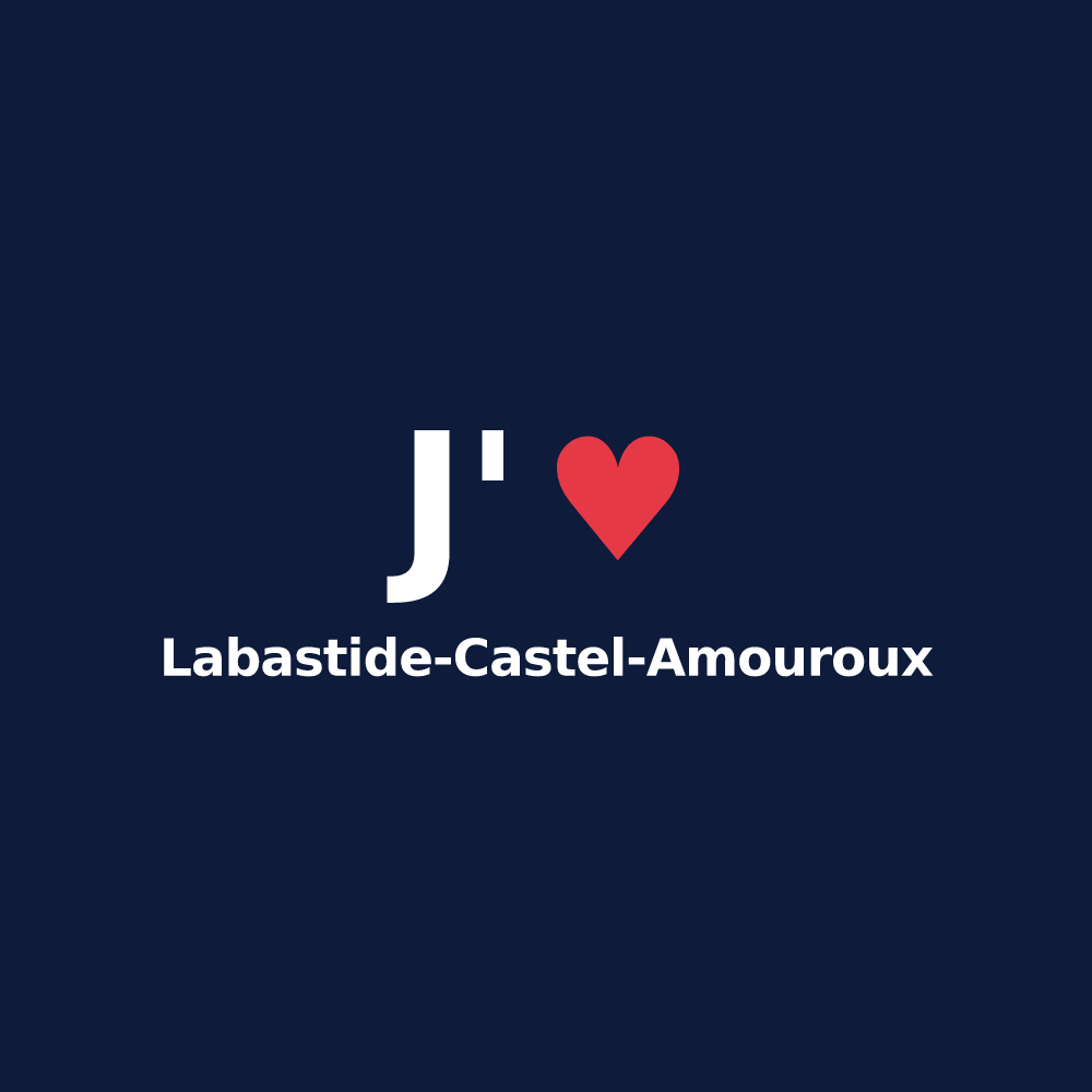 T-shirt personnalisé Labastide-Castel-Amouroux — design J'aime Labastide-Castel-Amouroux