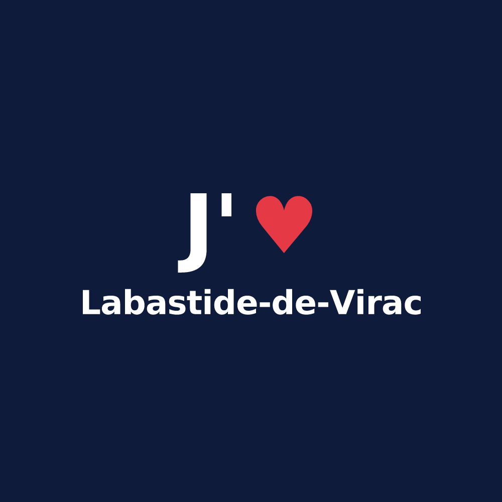 T-shirt personnalisé Labastide-de-Virac — design J'aime Labastide-de-Virac