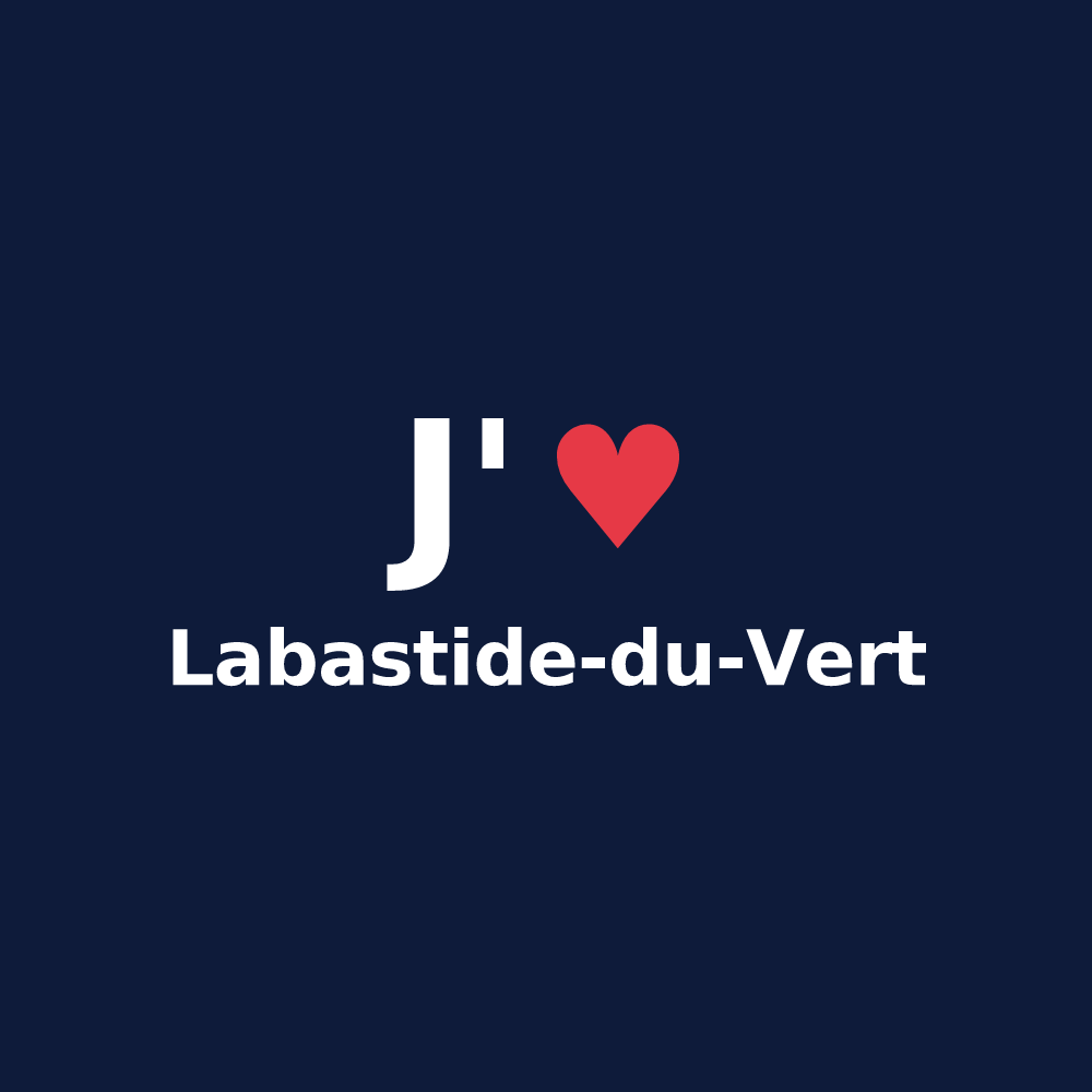 T-shirt personnalisé Labastide-du-Vert — design J'aime Labastide-du-Vert