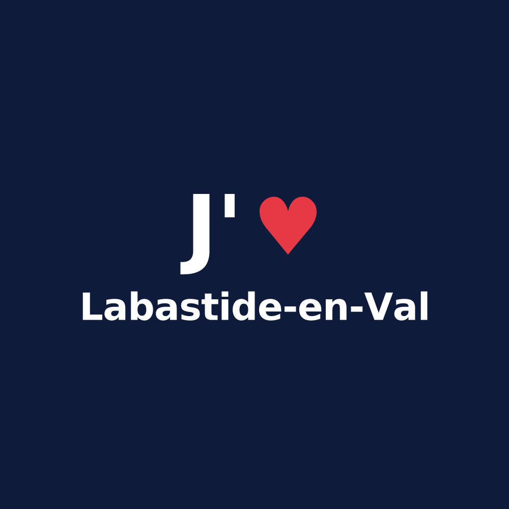 T-shirt personnalisé Labastide-en-Val — design J'aime Labastide-en-Val
