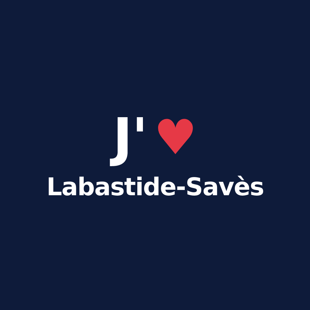 T-shirt personnalisé Labastide-Savès — design J'aime Labastide-Savès