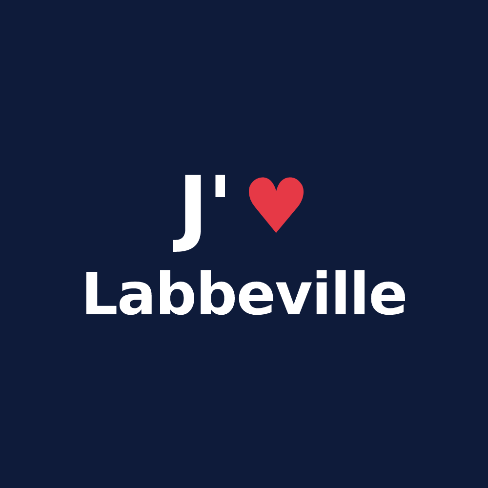 T-shirt personnalisé Labbeville — design J'aime Labbeville