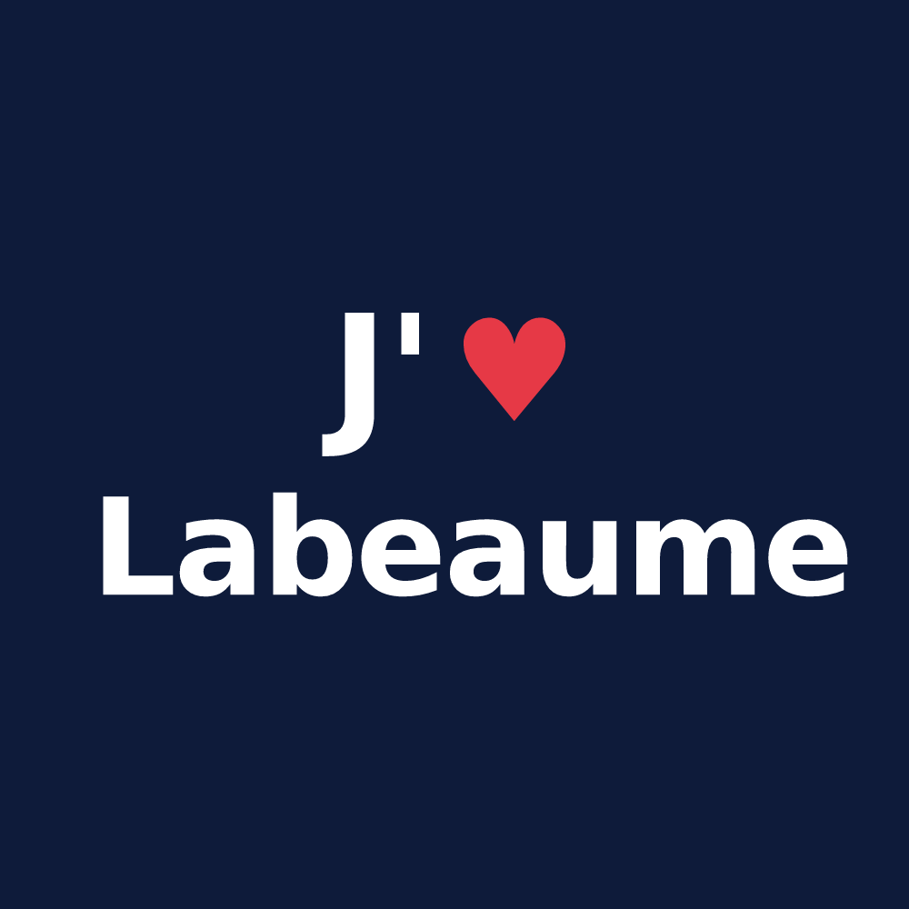 T-shirt personnalisé Labeaume — design J'aime Labeaume