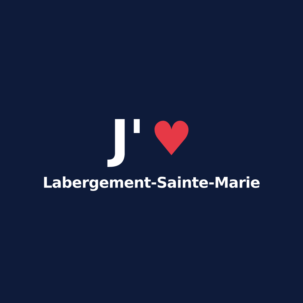 T-shirt personnalisé Labergement-Sainte-Marie — design J'aime Labergement-Sainte-Marie