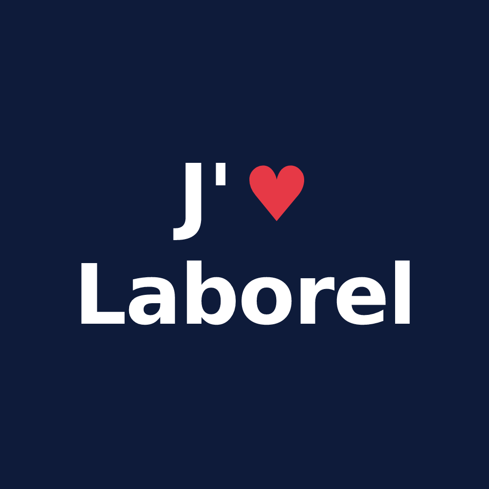 T-shirt personnalisé Laborel — design J'aime Laborel