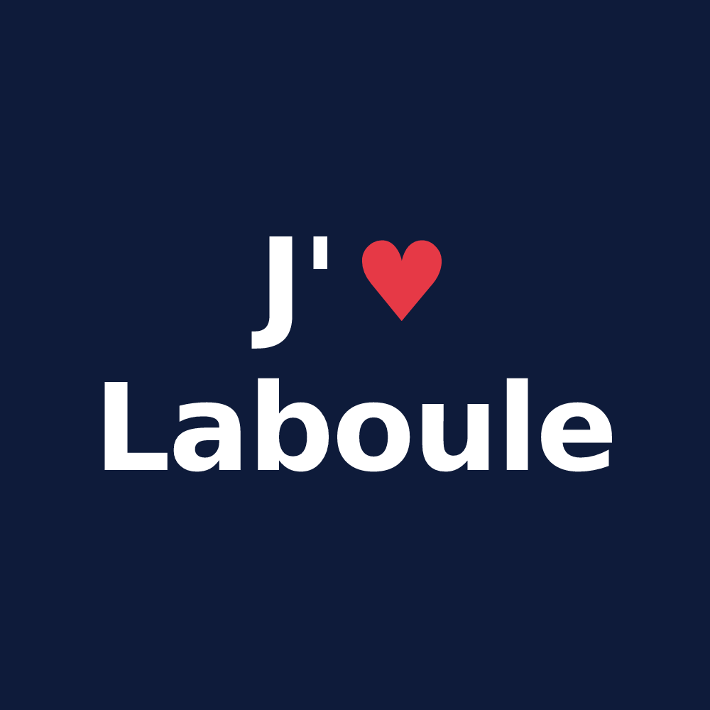 T-shirt personnalisé Laboule — design J'aime Laboule