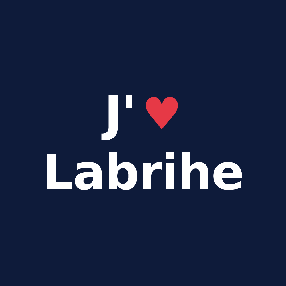 T-shirt personnalisé Labrihe — design J'aime Labrihe