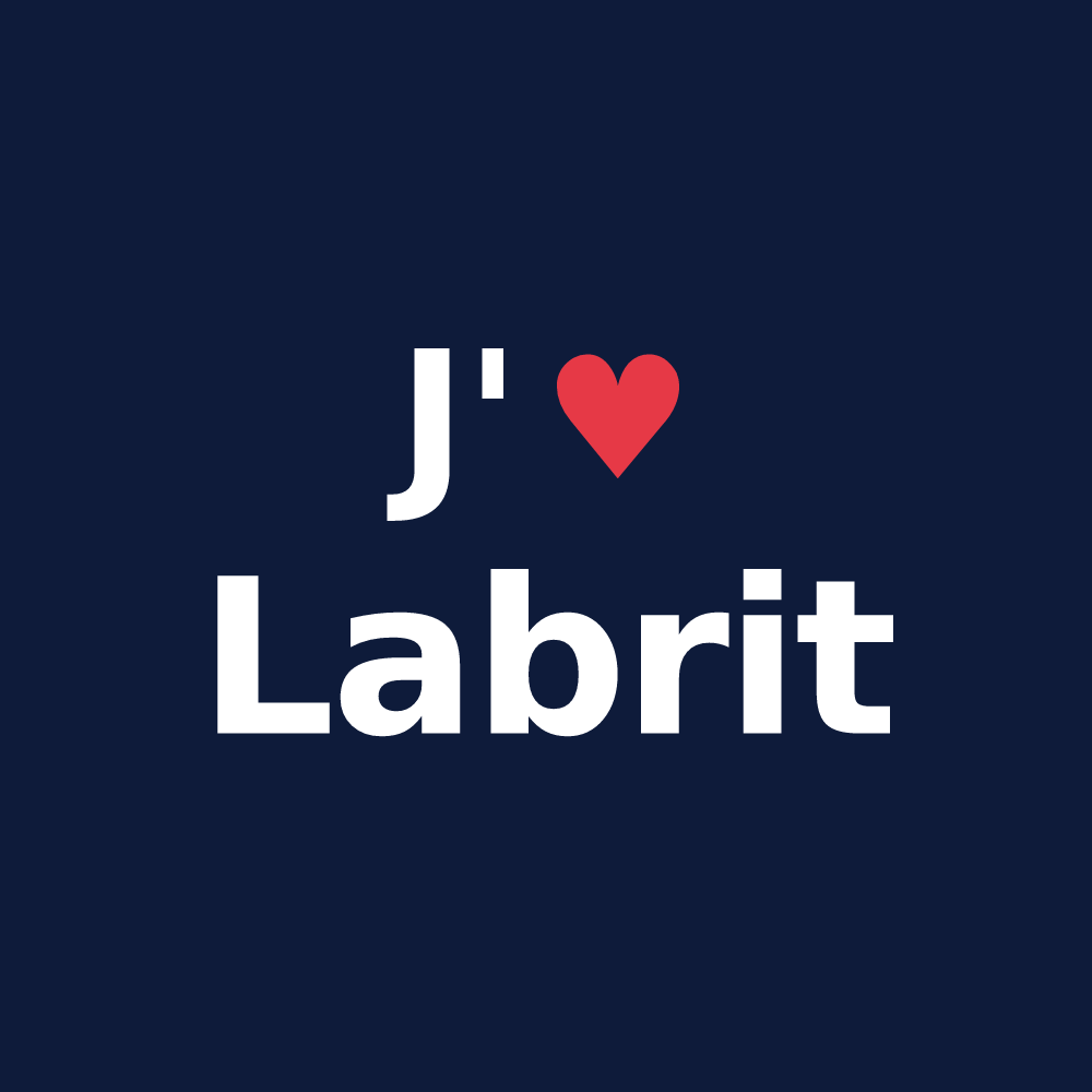 T-shirt personnalisé Labrit — design J'aime Labrit