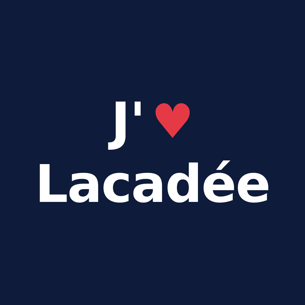 T-shirt personnalisé Lacadée — design J'aime Lacadée