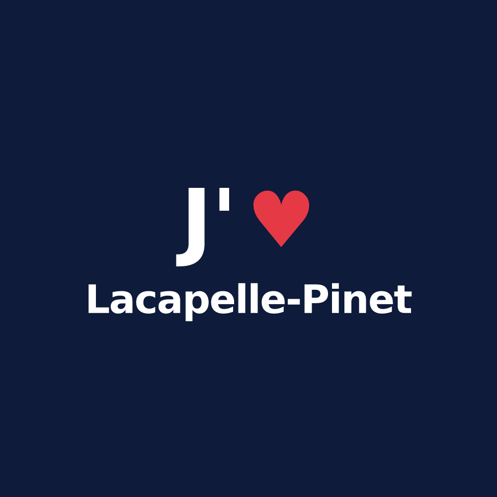 T-shirt personnalisé Lacapelle-Pinet — design J'aime Lacapelle-Pinet
