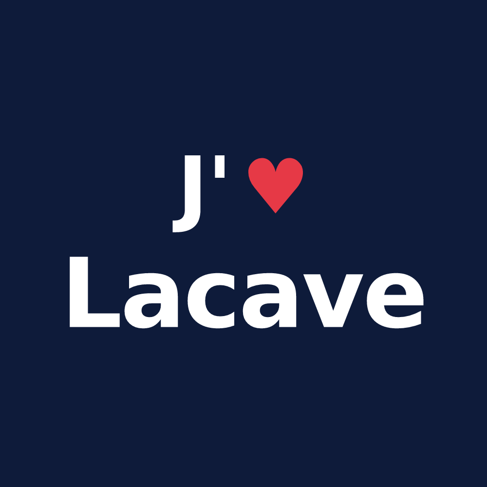 T-shirt personnalisé Lacave — design J'aime Lacave