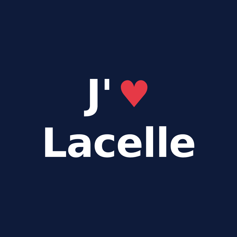 T-shirt personnalisé Lacelle — design J'aime Lacelle