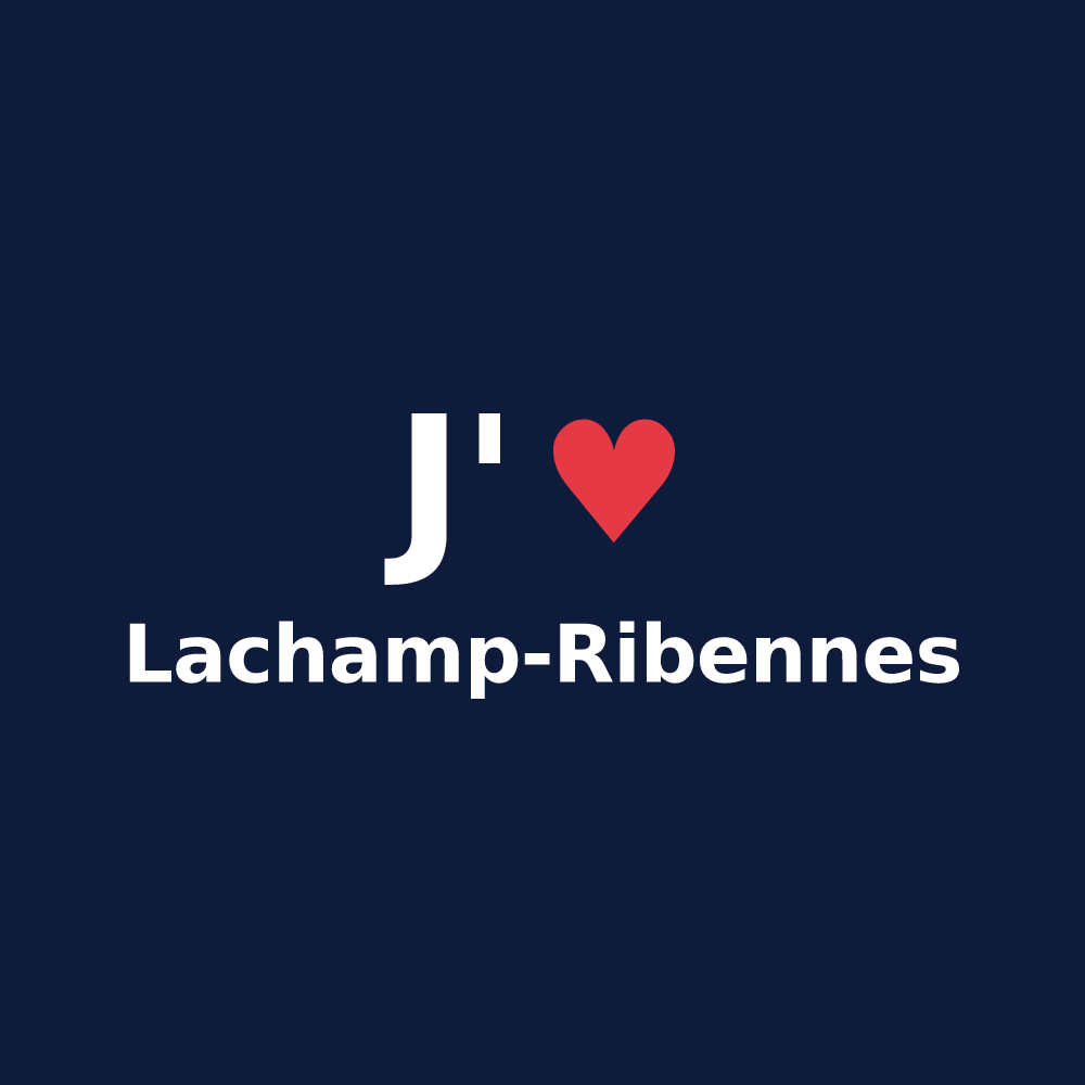 T-shirt personnalisé Lachamp-Ribennes — design J'aime Lachamp-Ribennes