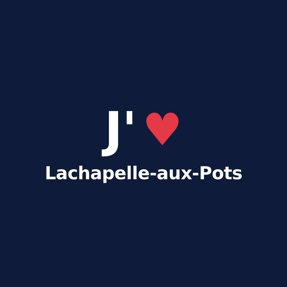 T-shirt personnalisé Lachapelle-aux-Pots — design J'aime Lachapelle-aux-Pots