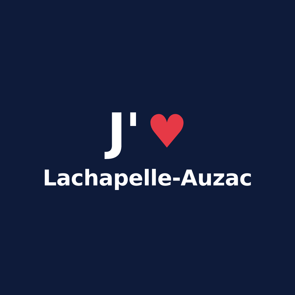 T-shirt personnalisé Lachapelle-Auzac — design J'aime Lachapelle-Auzac
