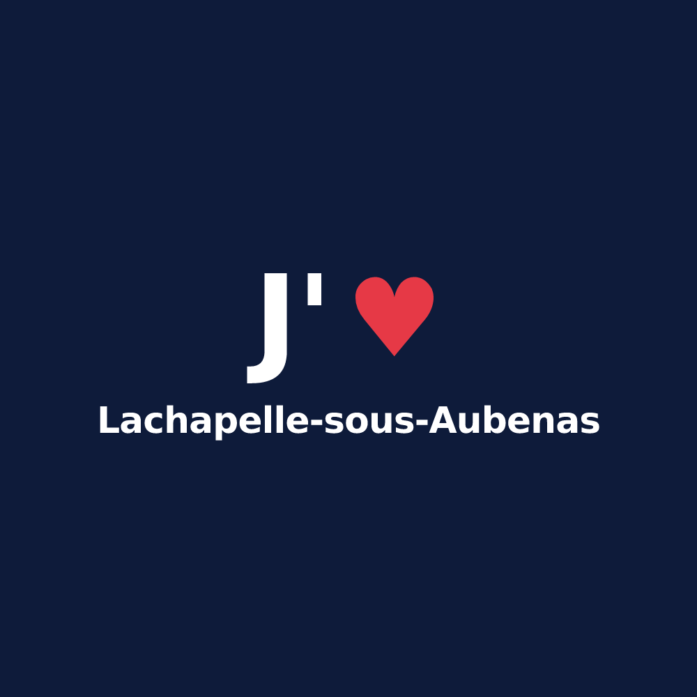 T-shirt personnalisé Lachapelle-sous-Aubenas — design J'aime Lachapelle-sous-Aubenas