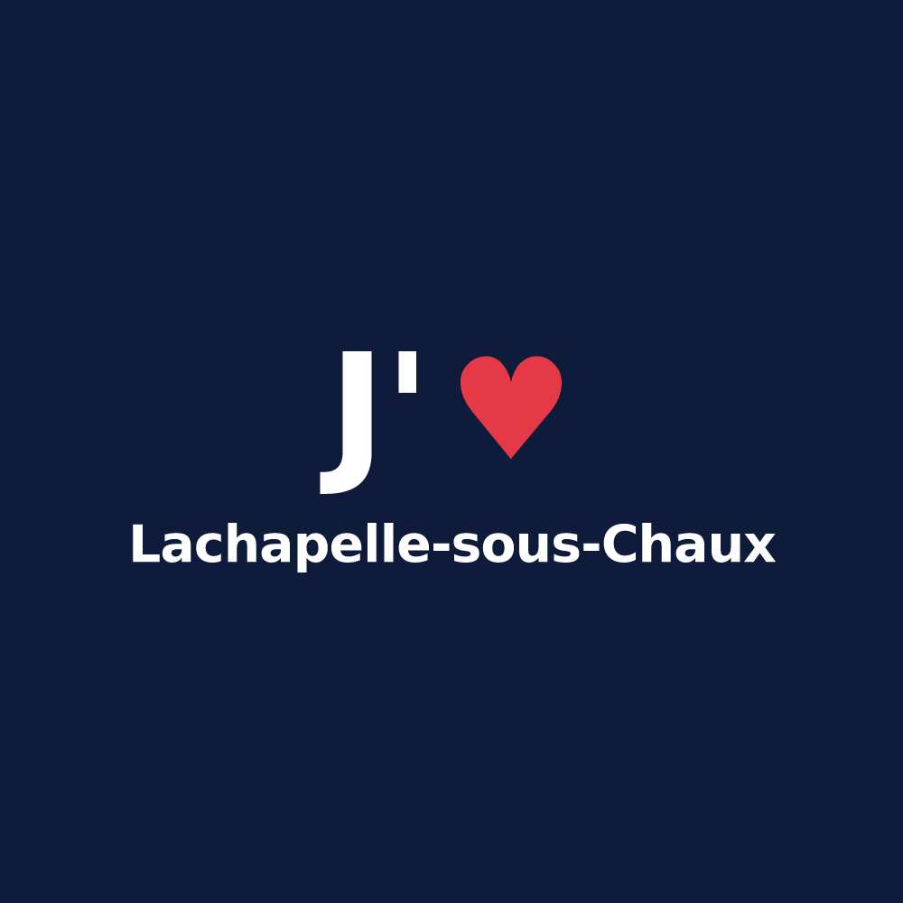 T-shirt personnalisé Lachapelle-sous-Chaux — design J'aime Lachapelle-sous-Chaux