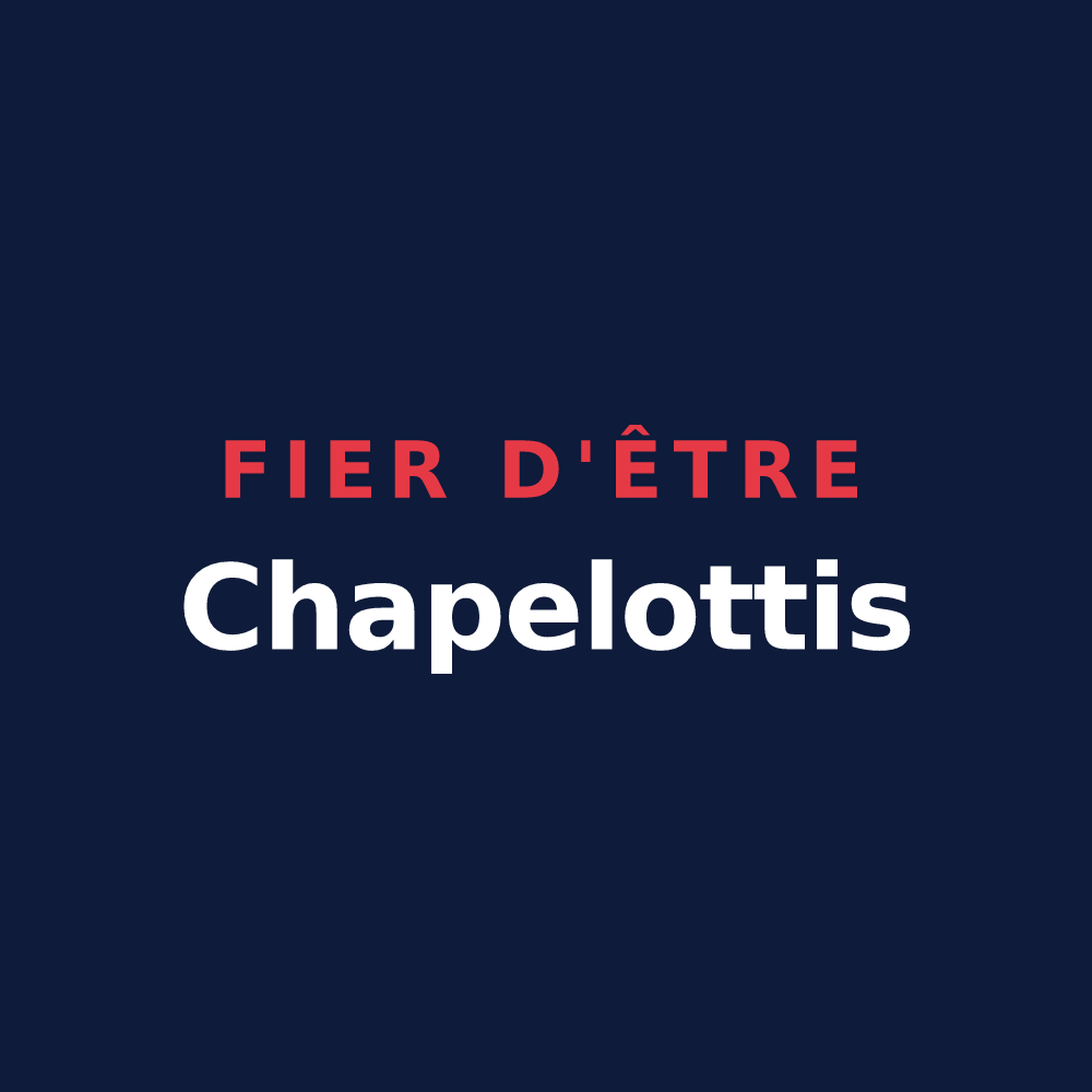 T-shirt « Fier d'être Chapelottis » — design pour Lachapelle-sous-Chaux