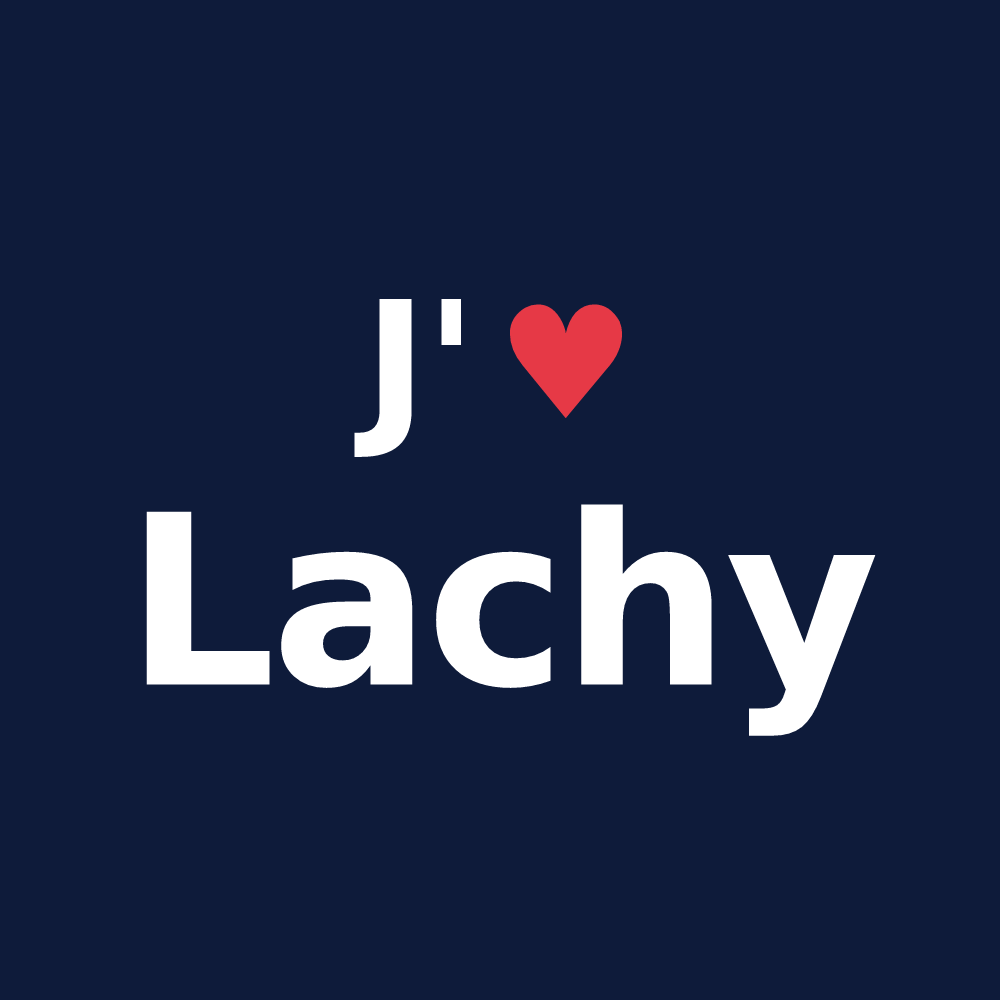 T-shirt personnalisé Lachy — design J'aime Lachy