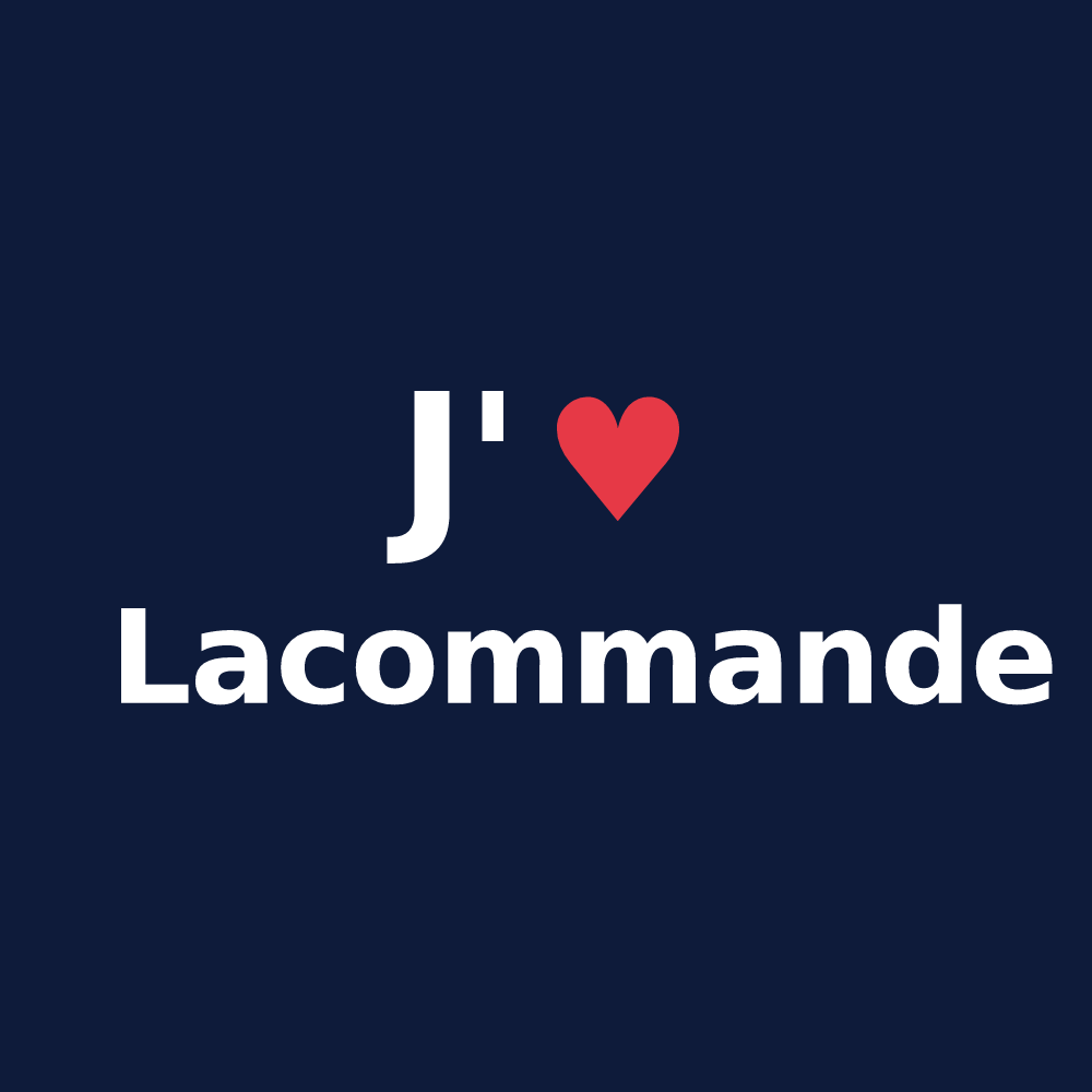 T-shirt personnalisé Lacommande — design J'aime Lacommande