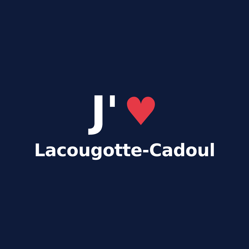 T-shirt personnalisé Lacougotte-Cadoul — design J'aime Lacougotte-Cadoul