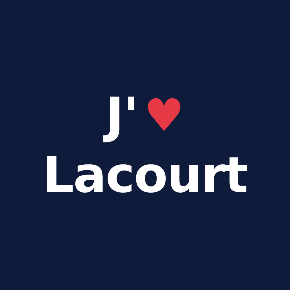 T-shirt personnalisé Lacourt — design J'aime Lacourt