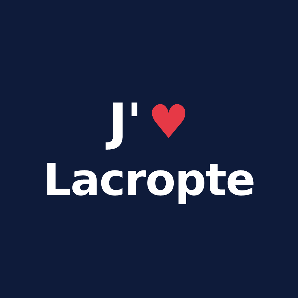 T-shirt personnalisé Lacropte — design J'aime Lacropte