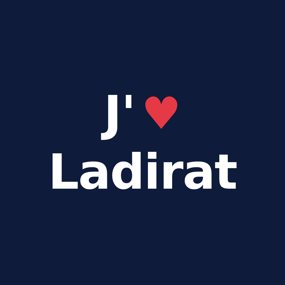 T-shirt personnalisé Ladirat — design J'aime Ladirat