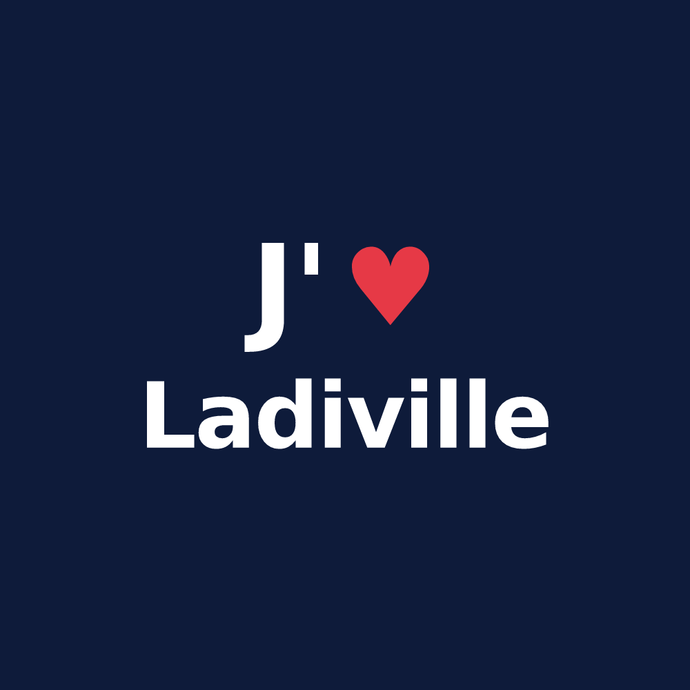 T-shirt personnalisé Ladiville — design J'aime Ladiville